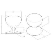 Momo Handles New Hampton Round Zinc Alloy Knob