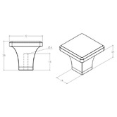 Momo Handles Georgia Square Zinc Alloy Knob