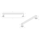 Momo Handles Otto 160mm Zinc Alloy D-Shaped Cabinet Handle