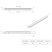 Momo Handles Sydney 200mm American Oak Wood Cabinet Handle
