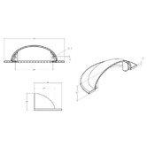 Momo Handles Trafalgar 64mm Zinc Alloy Cup Cabinet Handle