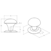 Momo Handles Trafalgar Round Zinc Alloy Knob