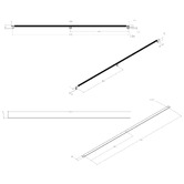 Momo Handles Arpa 1178mm Round Aluminium Cabinet Handle with Backplate