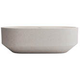 Madu Living Eden 1700mm Oval Terrazzo Freestanding Bath with Overflow