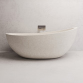 Madu Living Ray 1700mm Oval Terrazzo Freestanding Bath with Overflow