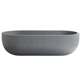 Madu Living Victoria 1800mm Oval Terrazzo Freestanding Bath with Overflow