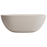 Madu Living Honey 1500mm Oval Terrazzo Freestanding Bath with Overflow