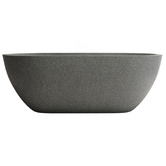 Madu Living Indy 1700mm Oval Terrazzo Freestanding Bath with Overflow