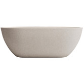 Madu Living Indy 1700mm Oval Terrazzo Freestanding Bath with Overflow