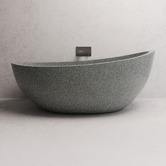 Madu Living Ray 1700mm Oval Terrazzo Freestanding Bath with Overflow