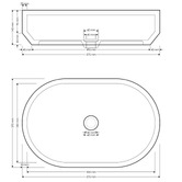 Madu Living Eden 575mm Oval Terrazzo Above Counter Basin