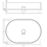 Madu Living Margo 585mm Oval Terrazzo Above Counter Basin