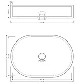 Madu Living Margo 575mm Oval Terrazzo Above Counter Basin