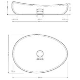 Madu Living Milla 500mm Organic Terrazzo Above Counter Basin