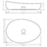 Madu Living Milla 580mm Organic Terrazzo Above Counter Basin