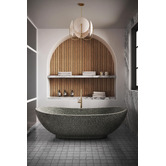 Madu Living Willow 1790mm Oval Terrazzo Freestanding Bath with Overflow