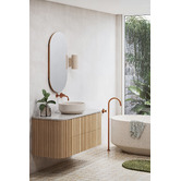 Madu Living Eden 1700mm Oval Terrazzo Freestanding Bath with Overflow