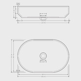Madu Living Eden 500mm Pill Composite Stone Above Counter Basin
