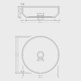 Madu Living Eden 370mm Round Composite Stone Above Counter Basin