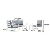 Cove &amp; Canopy 4 Seater Morris Outdoor Lounge Set