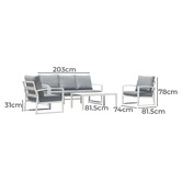 Cove &amp; Canopy 5 Seater Morris Outdoor Lounge Set