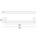 Par Taps Lugano Heated Single Towel Rail