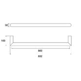 Par Taps Lugano Heated Single Towel Rail