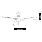 Vencha Bronte 132cm DC Ceiling Fan with LED
