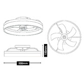 Vencha Tron 46cm DC Ceiling Fan with LED Light