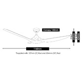 Vencha Raven RWS DC Smart Ceiling Fan with Remote Control