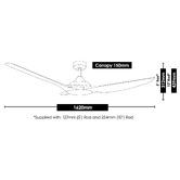 Vencha Raven RWS DC Smart Ceiling Fan with Remote Control