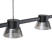 Vencha Rocket Iron &amp; Glass Tri-Colour LED 5 Light Pendant