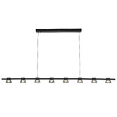 Vencha Rocket Iron &amp; Glass Tri-Colour LED 8 Light Pendant