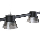 Vencha Rocket Iron &amp; Glass Tri-Colour LED 8 Light Pendant