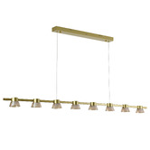 Vencha Rocket Iron &amp; Glass Tri-Colour LED 8 Light Pendant