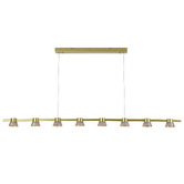 Vencha Rocket Iron &amp; Glass Tri-Colour LED 8 Light Pendant