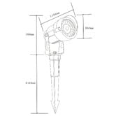 Vencha Thorn Aluminium 12W LED Garden Spike Light