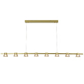 Vencha Rocket Iron &amp; Glass Tri-Colour LED 8 Light Pendant