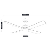Vencha Bronco 132cm DC Ceiling Fan with Remote Control