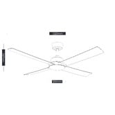 Vencha Bronco 132cm DC Ceiling Fan with LED Light