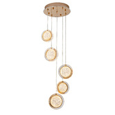 Vencha Yoyo Metal 5-Light LED Round Pendant