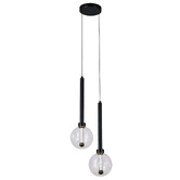 Vencha Meteor Glass 2-Light LED Pendant