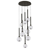 Vencha Meteor Glass 10-Light LED Round Pendant