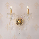 Vencha Bromley Crystal 2-Light Armed Wall Light