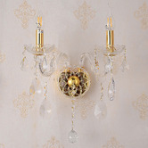 Vencha Bromley Crystal 2-Light Armed Wall Light
