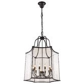 Vencha Brentwood Glass 10-Light Pendant