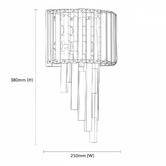 Vencha Imperiel Glass 2-Light Wall Sconce
