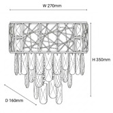 Vencha Finley Crystal 2-Light Wall Sconce