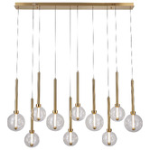 Vencha Meteor Glass 10-Light LED Pendant