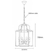 Vencha Brentwood Glass 6-Light Pendant